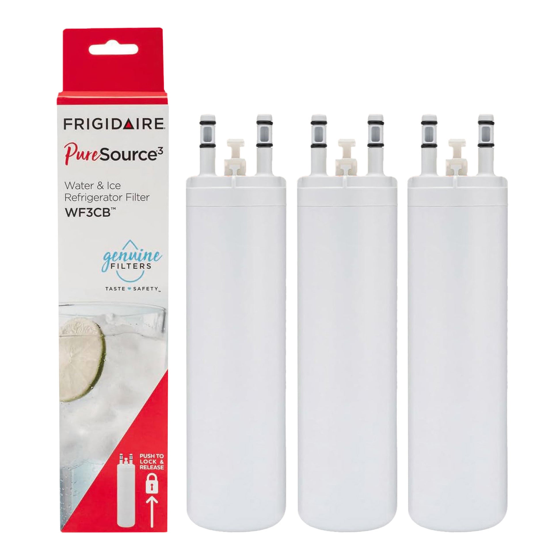 3-Pack Frigidaire WF3CB Water Filter – PureSource 3 Refrigerator Water Filter Replacement Fridge Filter