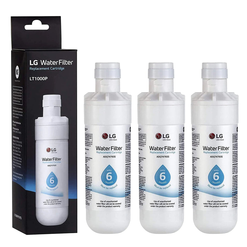 3-Pack LG LT1000P Water Filter – LT1000PC/PCS ADQ747935 ADQ74793501 Refrigerator Water Filter Replacement Fridge Filter