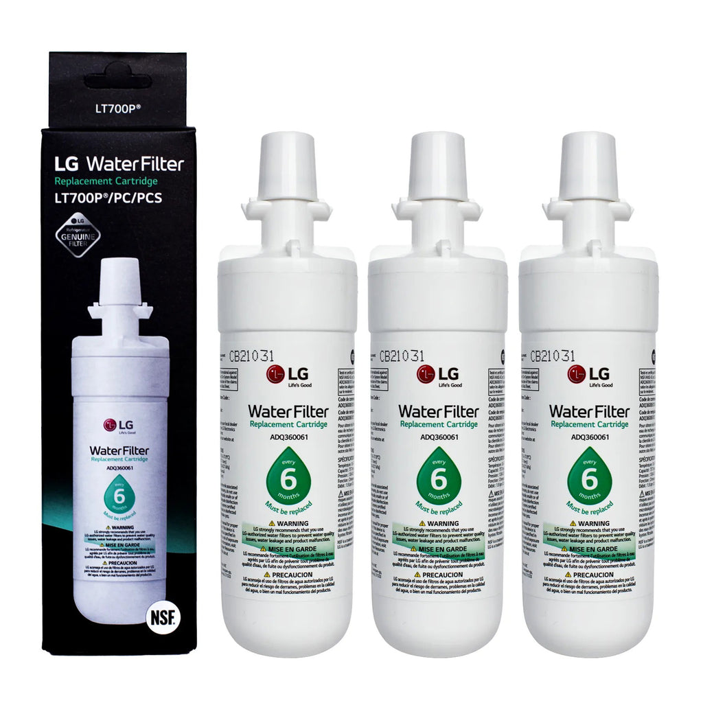 3-Pack LG LT700P Water Filter – LT700PC/PCS ADQ360061 ADQ36006101 Refrigerator Water Filter Replacement Fridge Filter