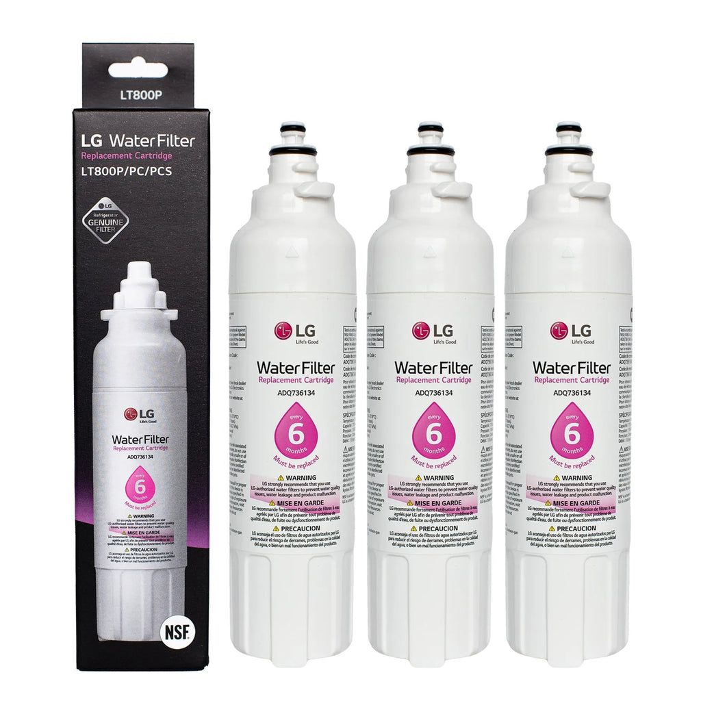 3-Pack LG LT800P Water Filter – LT800PC/PCS ADQ736134 ADQ73613401 Refrigerator Water Filter Replacement Fridge Filter