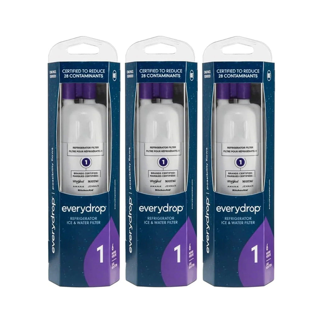 3-Pack Everydrop Water Filter 1 – EDR1RXD1 W10295370A Refrigerator Water Filter Replacement Fridge Filter